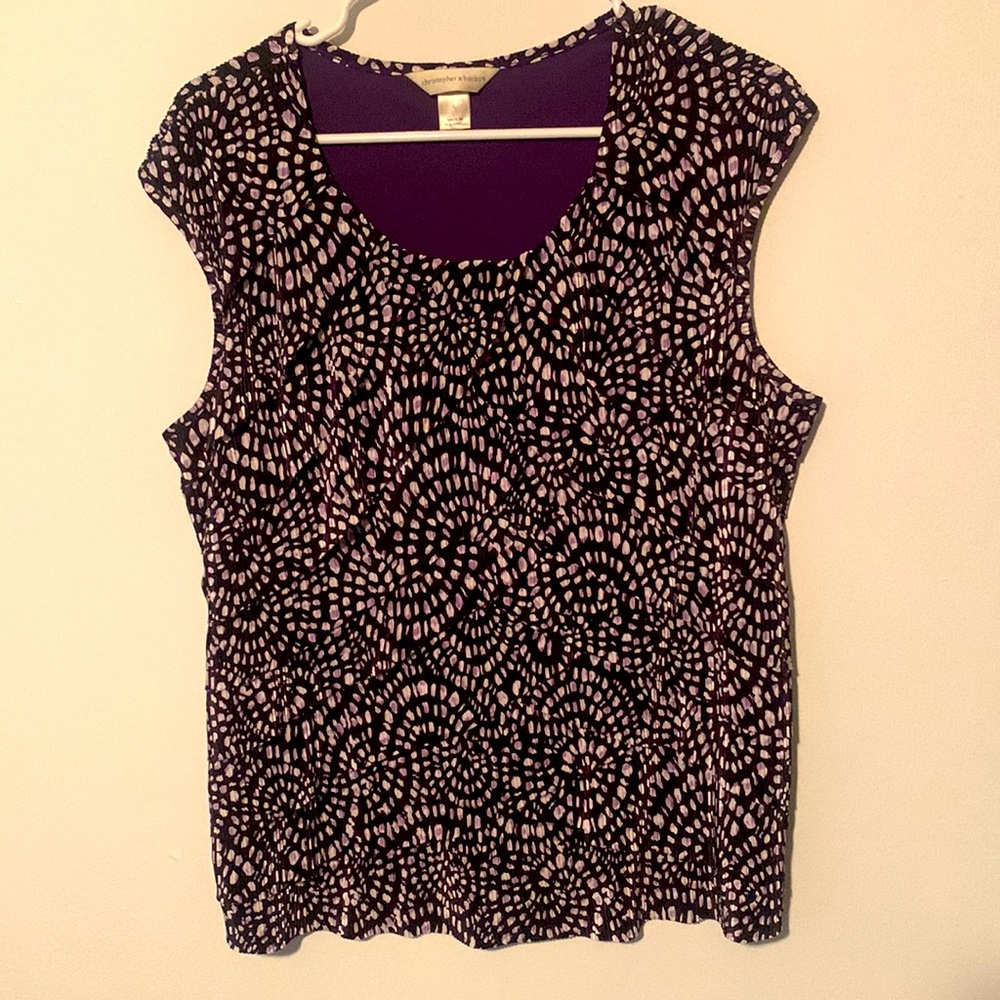 Christopher & Banks Sleeveless Ruffled Blouse
